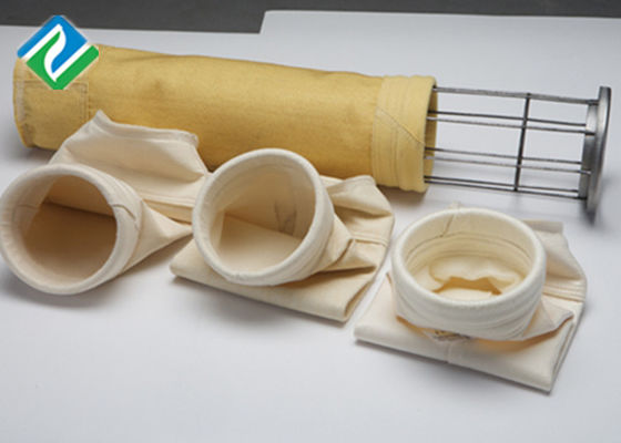 Tela tecida da fibra de vidro de PTFE sacos de filtro do cimento de 25 mícrons